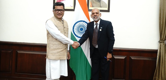 Minister of Employment, Productivity, and Workplace Relations of the Government of Republic of Fiji, Hon. Agni Deo Singh visited India from 18 – 23 February 2025 and held bilateral meeting with MoS (External Affairs), Pabitra Margherita. 